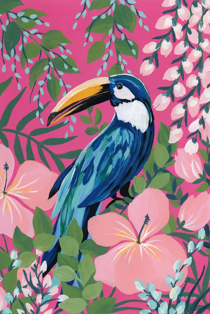 Maximalist Toucan by Yvette St. Amant. SKU 89308h. Archival Giclee Fine art print for wall decor.