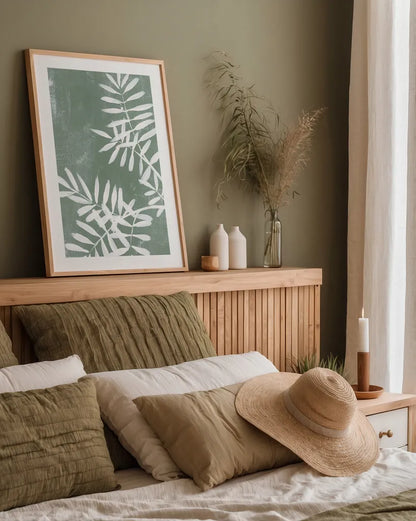 Meadow Breeze II by Yvette St. Amant. shown as a paper print in a natural frame. Available as a archival giclee rolled canvas, fine art paper, or poster print. SKU 91735h.