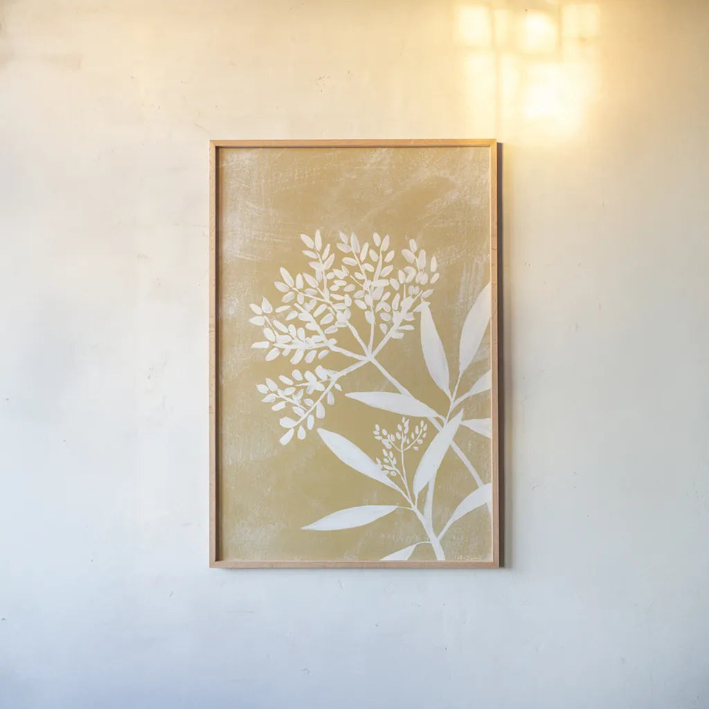 Meadow Breeze III by Yvette St. Amant. shown as a paper print in a natural frame. Available as a archival giclee rolled canvas, fine art paper, or poster print. SKU 91736h.