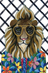 Miami Living Lion Portrait II Diamond Background by Yvette St. Amant. SKU 101260h. Archival Giclee Fine art print for wall decor.