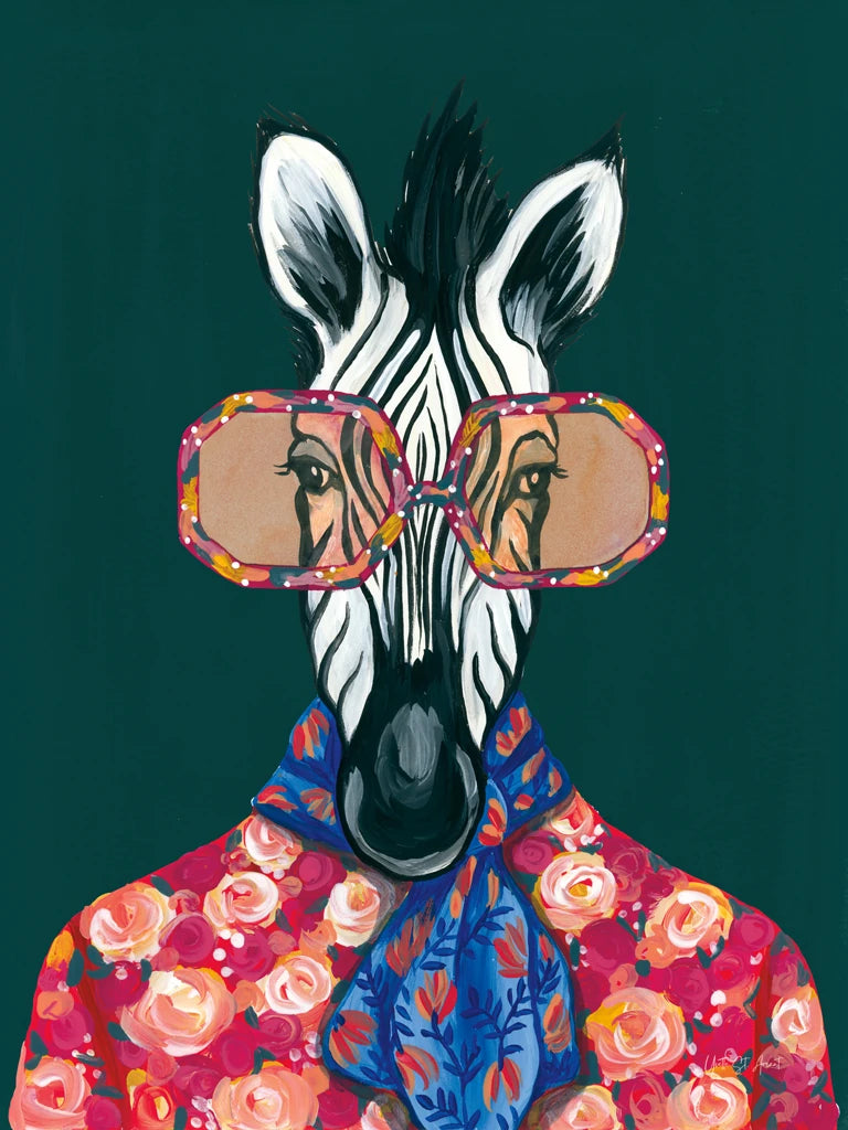 Miami Living Zebra Portrait by Yvette St. Amant