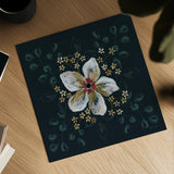 Midwinter Florals III by Yvette St. Amant. Shown as a detailed flat fine art print, highlighting archival giclee quality. Available as an archival giclee rolled canvas, fine art paper, or poster print. SKU 103888a.