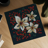 Midwinter Florals IV by Yvette St. Amant. Shown as a detailed flat fine art print, highlighting archival giclee quality. Available as an archival giclee rolled canvas, fine art paper, or poster print. SKU 103889a.