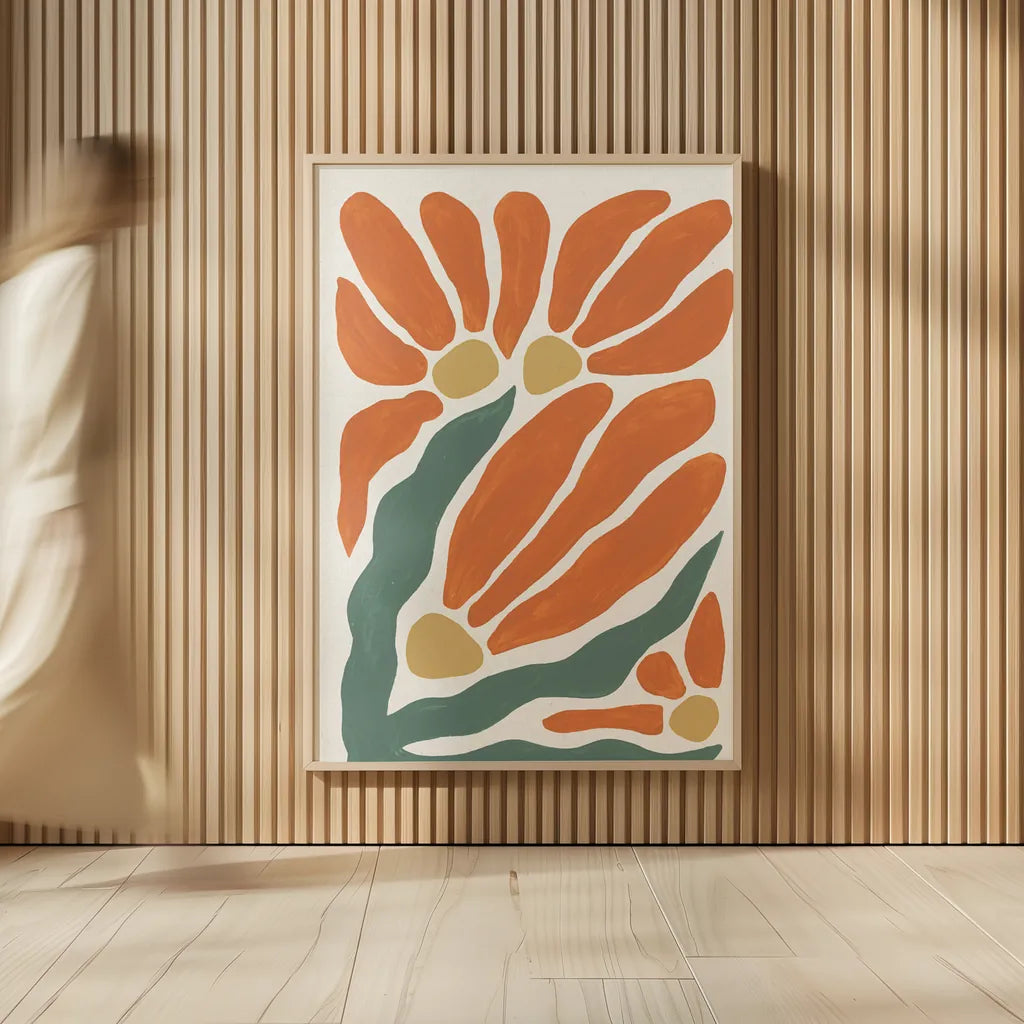 Modern Botanica I by Yvette St. Amant. shown as over sized large wall art. Available as an archival giclee rolled canvas, fine art paper, or poster print. SKU 94966h.