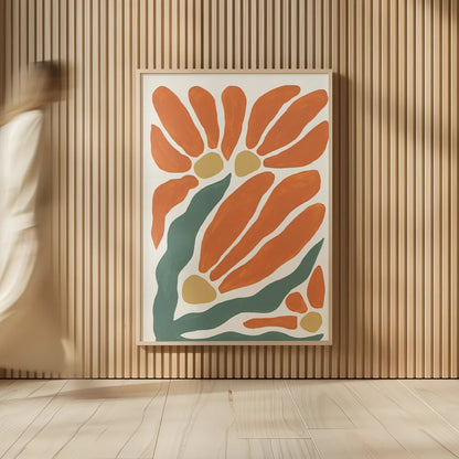 Modern Botanica I by Yvette St. Amant. shown as over sized large wall art. Available as an archival giclee rolled canvas, fine art paper, or poster print. SKU 94966h.