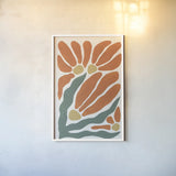 Modern Botanica I by Yvette St. Amant. shown as a paper print in a white frame. Available as a archival giclee rolled canvas, fine art paper, or poster print. SKU 94966h.
