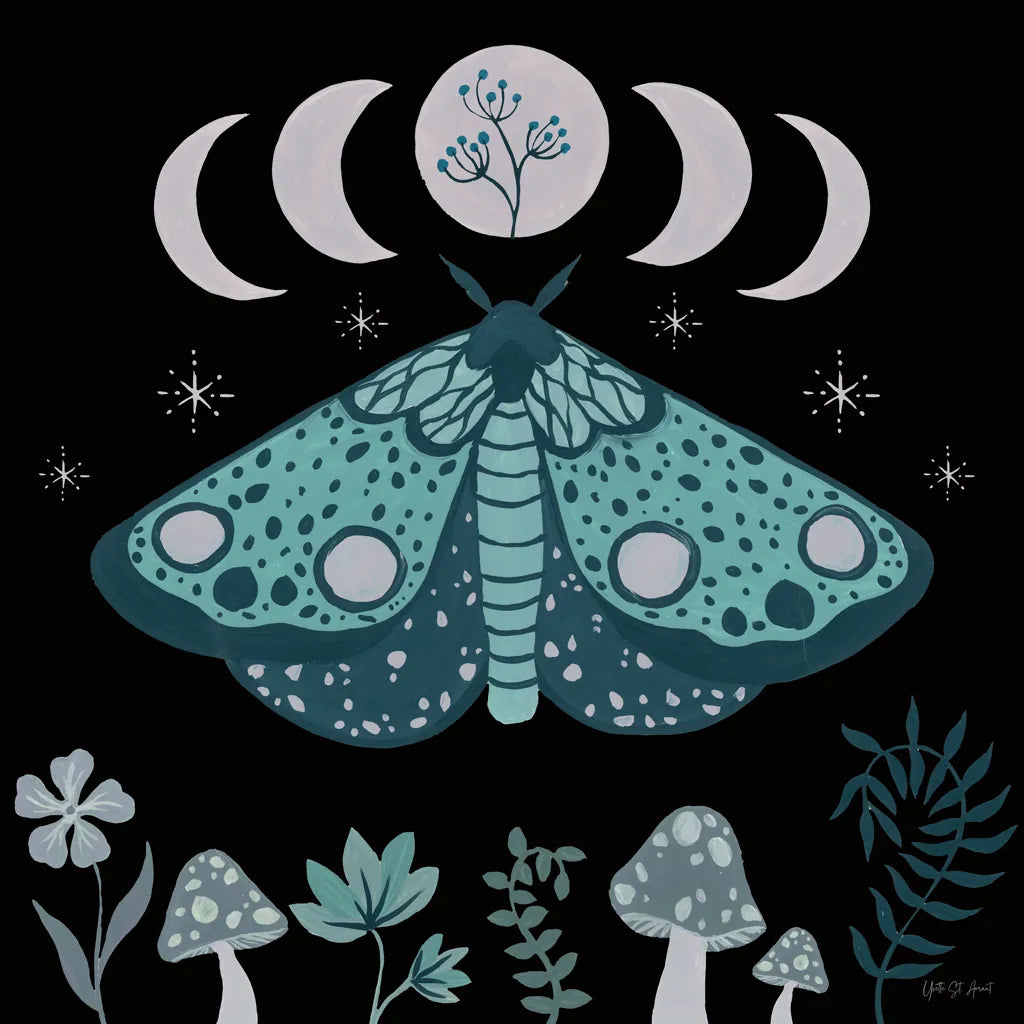 Moon Moth III by Yvette St. Amant. SKU 101204a. Archival Giclee Fine art print for wall decor.