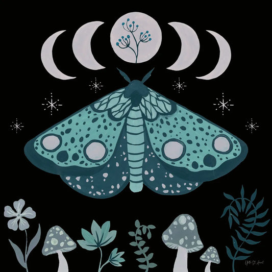 Moon Moth III by Yvette St. Amant. SKU 101204a. Archival Giclee Fine art print for wall decor.