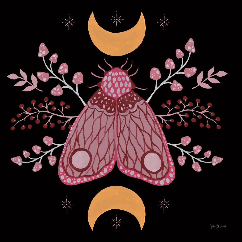 Moon Moth IV by Yvette St. Amant. SKU 101205a. Archival Giclee Fine art print for wall decor.