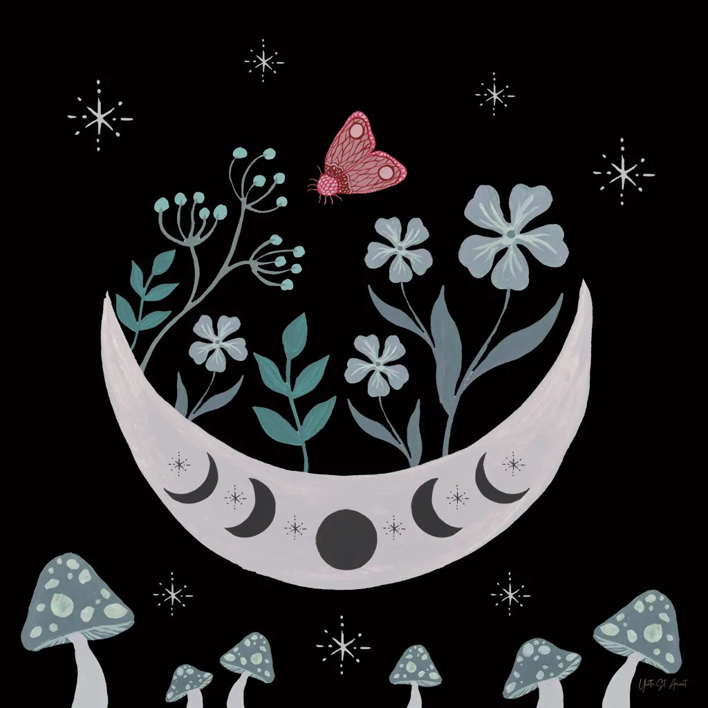 Moon Moth VII by Yvette St. Amant. SKU 101208a. Archival Giclee Fine art print for wall decor.