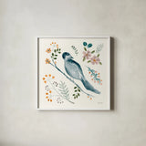 Morning Call II by Yvette St. Amant. Shown in a crisp white glass frame for a clean and minimalist style. Available as an archival giclee rolled canvas, fine art paper, or poster print. SKU 94219a.