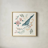 Morning Call III by Yvette St. Amant. Shown in a natural wood glass frame for a timeless modern aesthetic. Available as an archival giclee rolled canvas, fine art paper, or poster print. SKU 94220a.