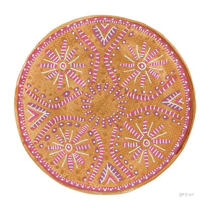 Mustard Mandala by Yvette St. Amant. SKU 88261a. Archival Giclee Fine art print for wall decor.