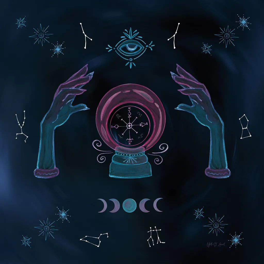 Mystic Fortune Teller by Yvette St. Amant. SKU 91540a. Archival Giclee Fine art print for wall decor.