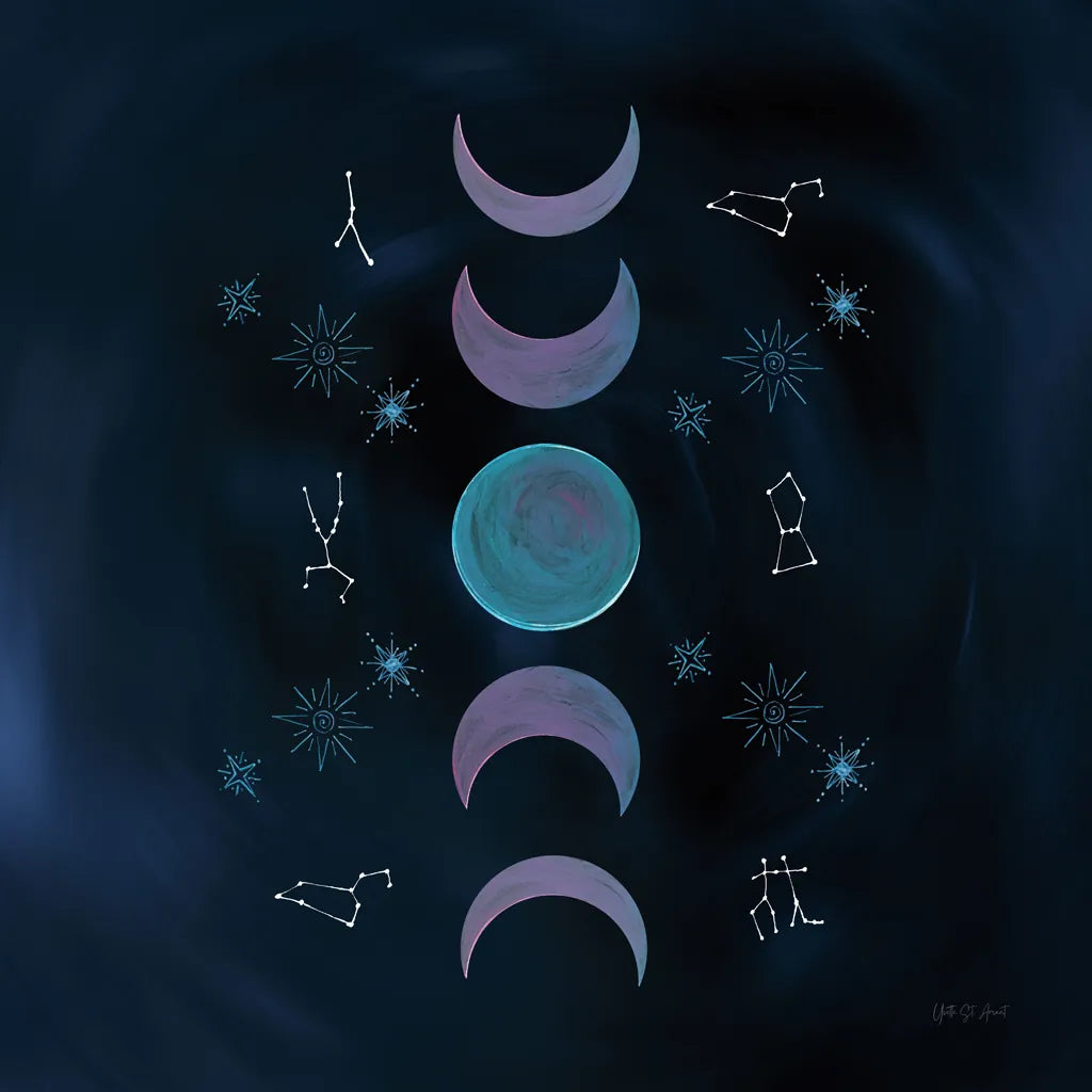 Mystic New Moon by Yvette St. Amant. SKU 91541a. Archival Giclee Fine art print for wall decor.