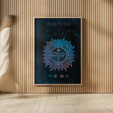 Mystical Fortune III by Yvette St. Amant. shown as over sized large wall art. Available as an archival giclee rolled canvas, fine art paper, or poster print. SKU 92826h.
