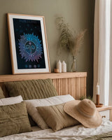 Mystical Fortune III by Yvette St. Amant. shown as a paper print in a natural frame. Available as a archival giclee rolled canvas, fine art paper, or poster print. SKU 92826h.