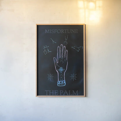 Mystical Fortune V by Yvette St. Amant. shown as a paper print in a natural frame. Available as a archival giclee rolled canvas, fine art paper, or poster print. SKU 92828h.