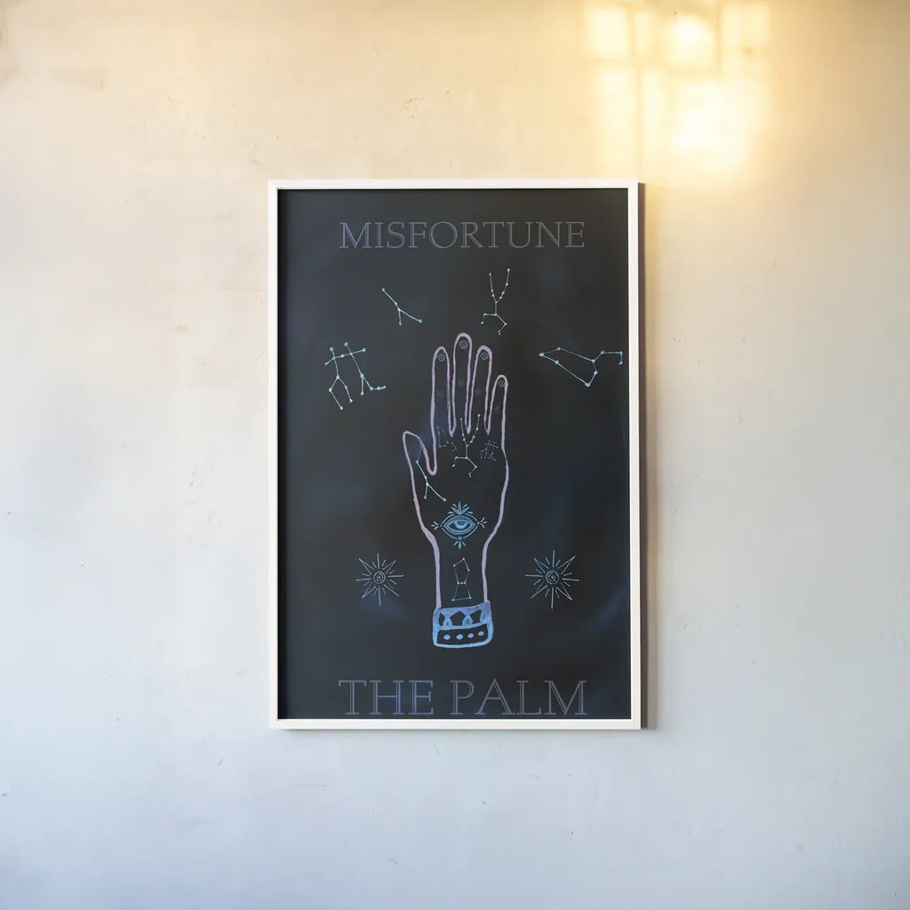 Mystical Fortune V by Yvette St. Amant. shown as a paper print in a white frame. Available as a archival giclee rolled canvas, fine art paper, or poster print. SKU 92828h.