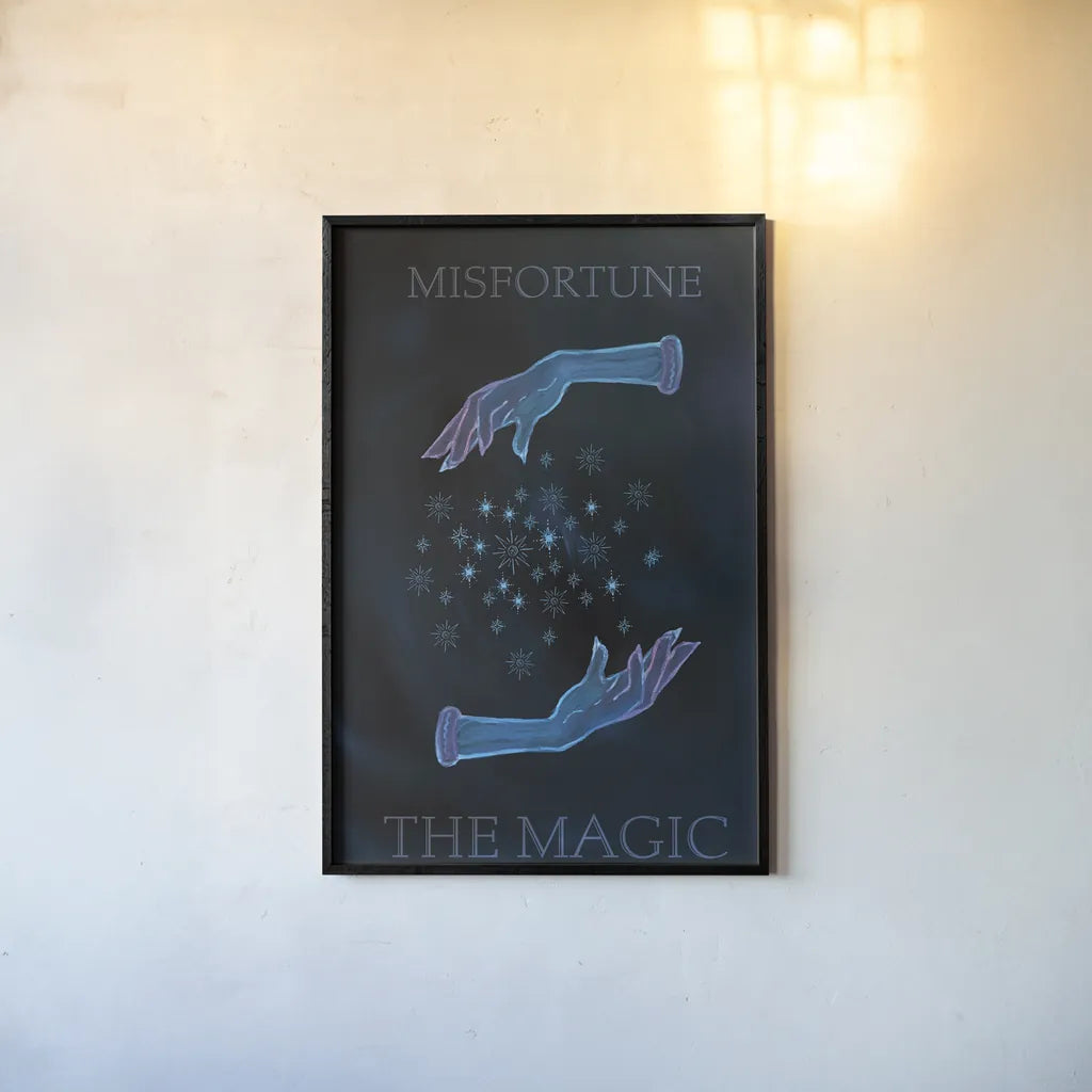 Mystical Fortune VI by Yvette St. Amant. shown as a paper print in a black flame. Available as a archival giclee rolled canvas, fine art paper, or poster print. SKU 92829h.