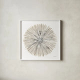 Natures Pinwheel I by Yvette St. Amant. Shown in a crisp white glass frame for a clean and minimalist style. Available as an archival giclee rolled canvas, fine art paper, or poster print. SKU 88253a.