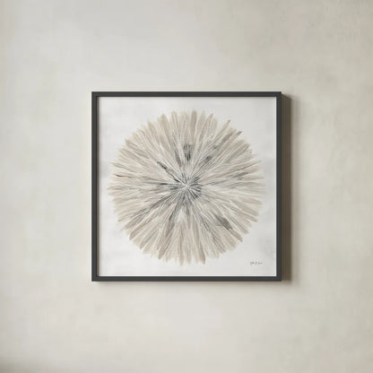 Natures Pinwheel I Texture by Yvette St. Amant. Shown in a sleek black glass frame for a contemporary gallery look. Available as an archival giclee rolled canvas, fine art paper, or poster print. SKU 90053a.