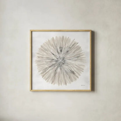 Natures Pinwheel I Texture by Yvette St. Amant. Shown in a natural wood glass frame for a timeless modern aesthetic. Available as an archival giclee rolled canvas, fine art paper, or poster print. SKU 90053a.