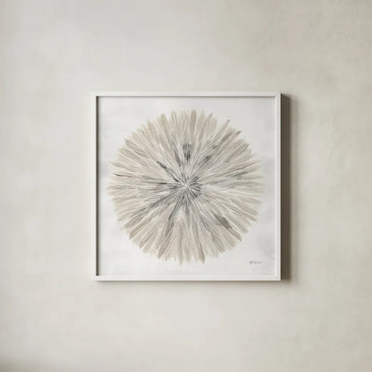 Natures Pinwheel I Texture by Yvette St. Amant. Shown in a crisp white glass frame for a clean and minimalist style. Available as an archival giclee rolled canvas, fine art paper, or poster print. SKU 90053a.