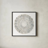 Natures Pinwheel II by Yvette St. Amant. Shown in a sleek black glass frame for a contemporary gallery look. Available as an archival giclee rolled canvas, fine art paper, or poster print. SKU 88254a.