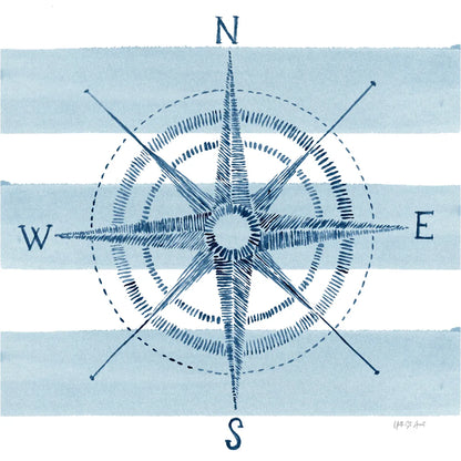 Nautical Compass by Yvette St. Amant. SKU 90122a. Archival Giclee Fine art print for wall decor.