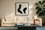 Negative Space II by Yvette St. Amant. Displayed in a glass frame with matte in a clean modern living room. Available as an archival giclee rolled canvas, fine art paper, or poster print. SKU 102361a.