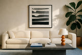 Negative Space VI by Yvette St. Amant. Displayed in a glass frame with matte in a clean modern living room. Available as an archival giclee rolled canvas, fine art paper, or poster print. SKU 102365a.