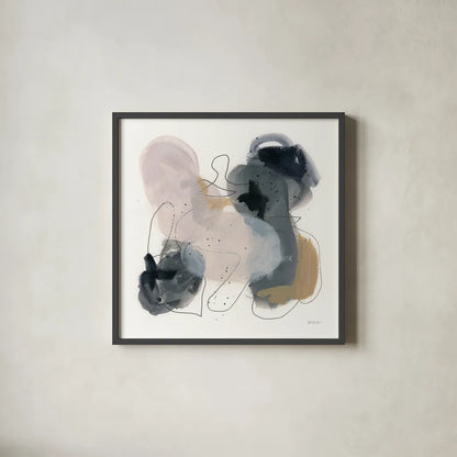Organized Chaos by Yvette St. Amant. Shown in a sleek black glass frame for a contemporary gallery look. Available as an archival giclee rolled canvas, fine art paper, or poster print. SKU 95174a.
