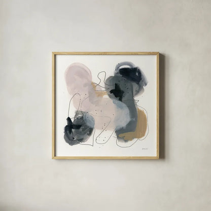 Organized Chaos by Yvette St. Amant. Shown in a natural wood glass frame for a timeless modern aesthetic. Available as an archival giclee rolled canvas, fine art paper, or poster print. SKU 95174a.