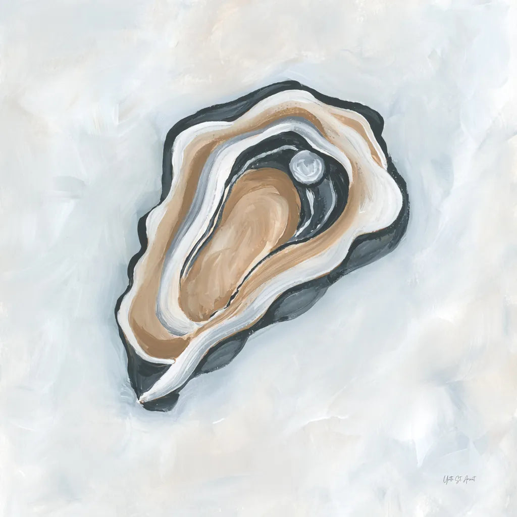 Oyster with Pearl II by Yvette St. Amant. SKU 96226a. Archival Giclee Fine art print for wall decor.
