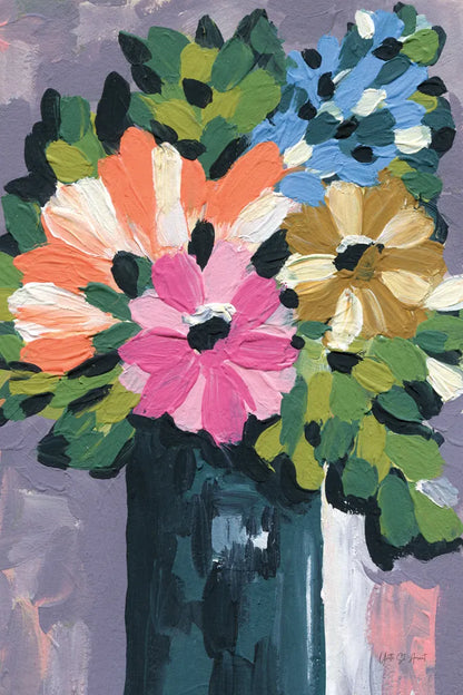 Painterly Florals in Vase I by Yvette St. Amant. SKU 88806h. Archival Giclee Fine art print for wall decor.