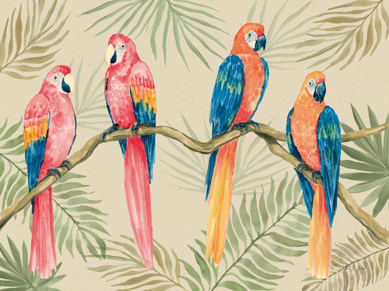 Parrots in the Tropics I by Yvette St. Amant