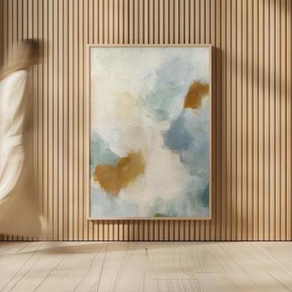 Patch of Gold Abstract I by Yvette St. Amant. shown as over sized large wall art. Available as an archival giclee rolled canvas, fine art paper, or poster print. SKU 88515h.