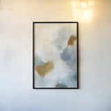 Patch of Gold Abstract I by Yvette St. Amant. shown as a paper print in a black flame. Available as a archival giclee rolled canvas, fine art paper, or poster print. SKU 88515h.