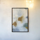 Patch of Gold Abstract II by Yvette St. Amant. shown as a paper print in a black flame. Available as a archival giclee rolled canvas, fine art paper, or poster print. SKU 88516h.