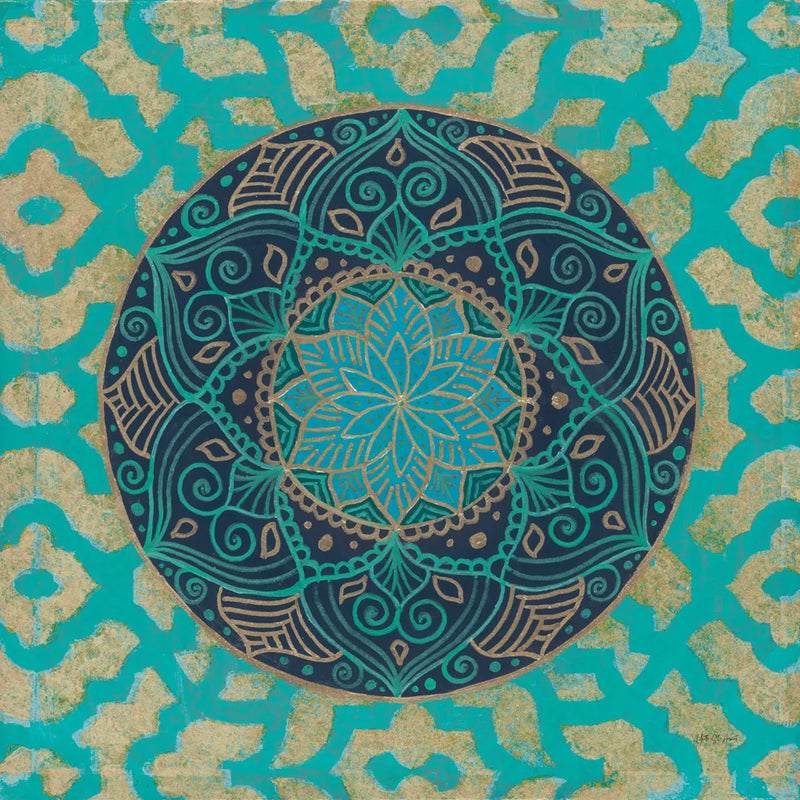 Patina Mandala I by Yvette St. Amant. SKU 91066a. Archival Giclee Fine art print for wall decor.