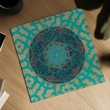 Patina Mandala I by Yvette St. Amant. Shown as a detailed flat fine art print, highlighting archival giclee quality. Available as an archival giclee rolled canvas, fine art paper, or poster print. SKU 91066a.