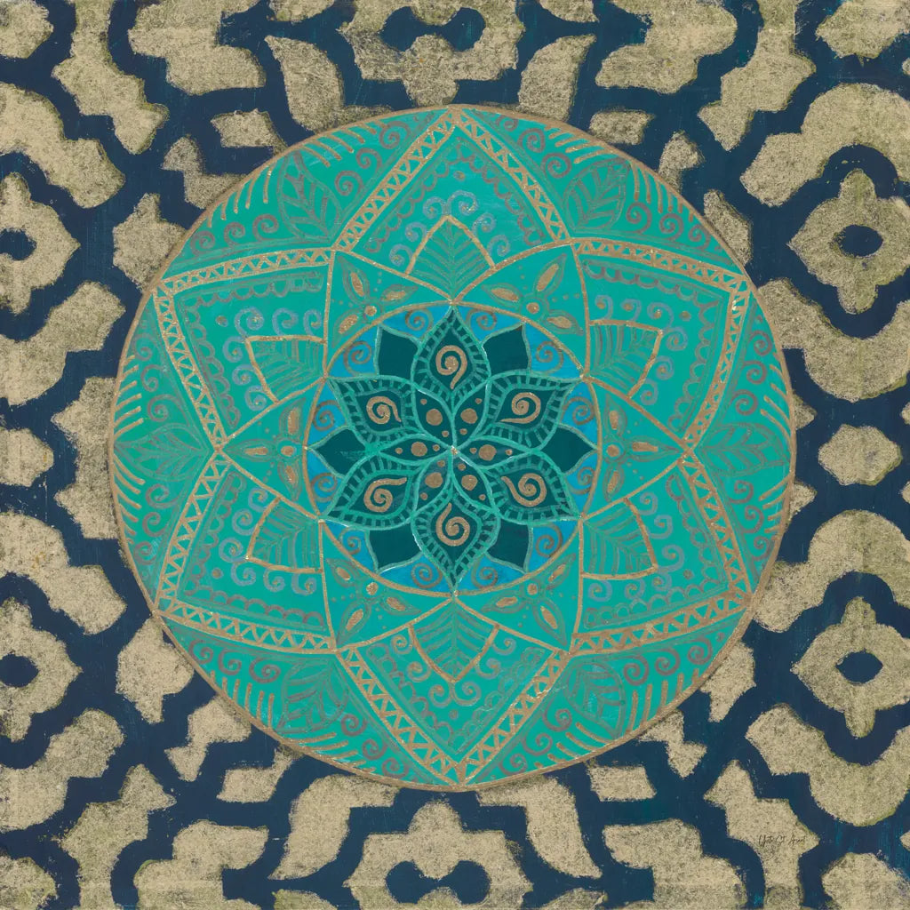 Patina Mandala II by Yvette St. Amant. SKU 91067a. Archival Giclee Fine art print for wall decor.