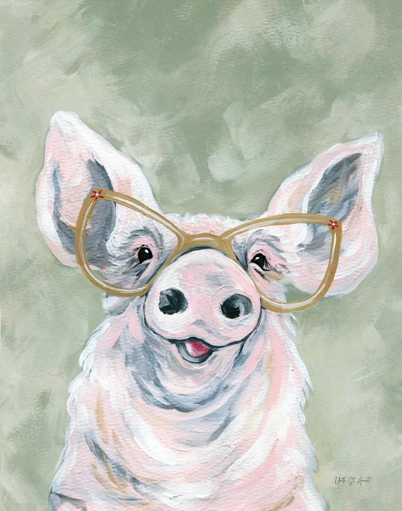 Pig with Glasses by Yvette St. Amant