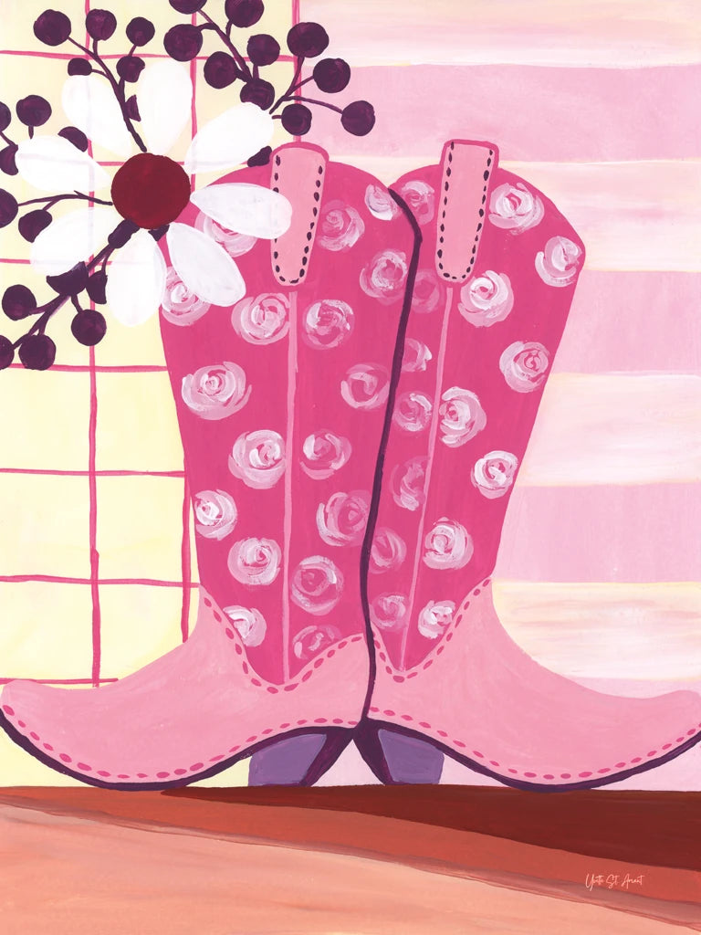 Pink Cowgirl Boots by Yvette St. Amant