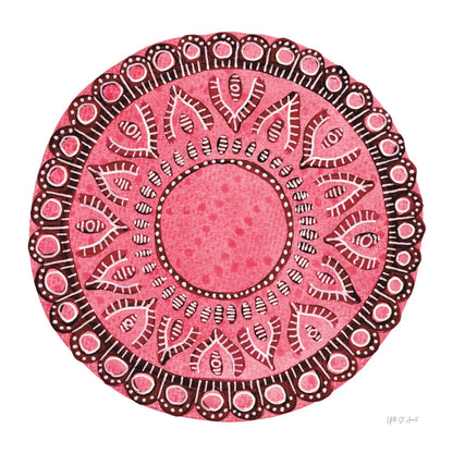 Pink Mandala by Yvette St. Amant. SKU 88260a. Archival Giclee Fine art print for wall decor.
