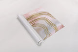 Pink and Gold Abstract I by Yvette St. Amant. shown as a rolled paper print. Available as archival giclee rolled canvas, fine art paper, or poster print. SKU 90983h.