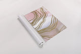 Pink and Gold Abstract II by Yvette St. Amant. shown as a rolled paper print. Available as archival giclee rolled canvas, fine art paper, or poster print. SKU 90984h.