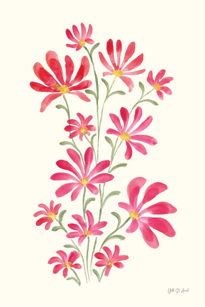 Pretty Blooms I by Yvette St. Amant. SKU 103226h. Archival Giclee Fine art print for wall decor.