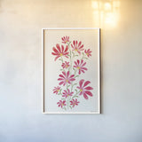 Pretty Blooms I by Yvette St. Amant. shown as a paper print in a white frame. Available as a archival giclee rolled canvas, fine art paper, or poster print. SKU 103226h.